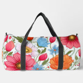 花柄 ダッフルバッグ (正面)