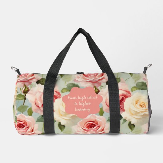 花柄 ダッフルバッグ (正面)