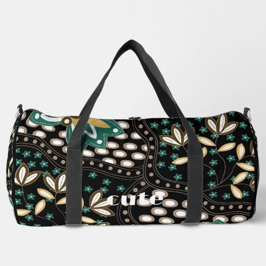 花柄 ダッフルバッグ (正面)