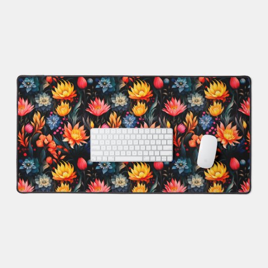 花柄 デスクマット (キーボード&マウス)