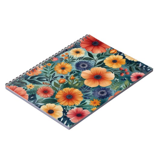 花柄 ノートブック (左側)