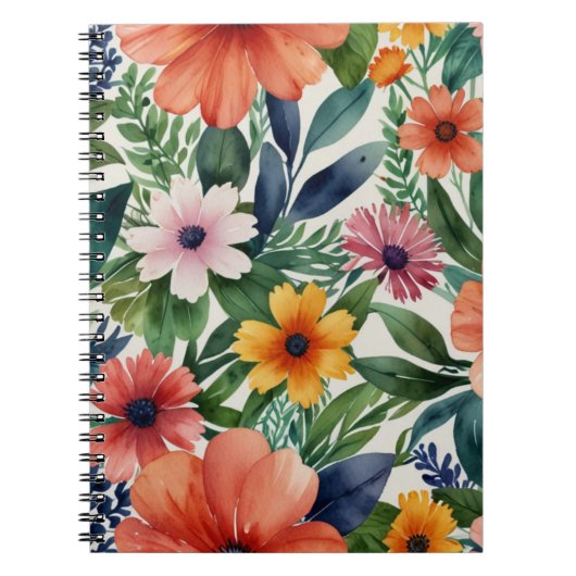 花柄 ノートブック (正面)