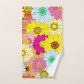 花柄 バスタオルセット (ハンドタオル)