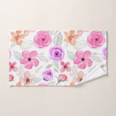 花柄 バスタオルセット (ハンドタオル)