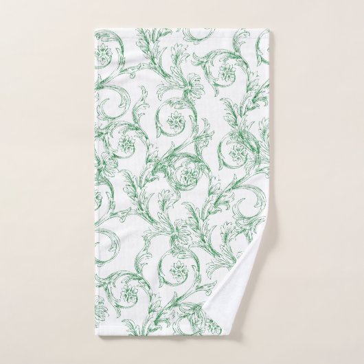 花柄 バスタオルセット (ハンドタオル)