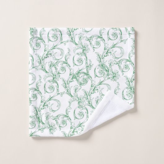 花柄 バスタオルセット (ウォッシュタオル)