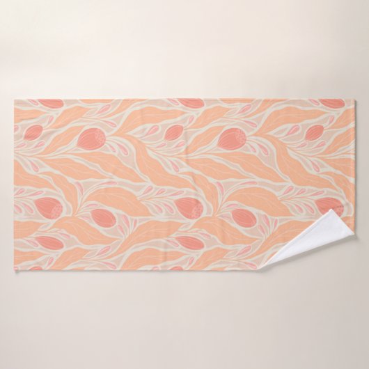 花柄 バスタオル (バスタオル)