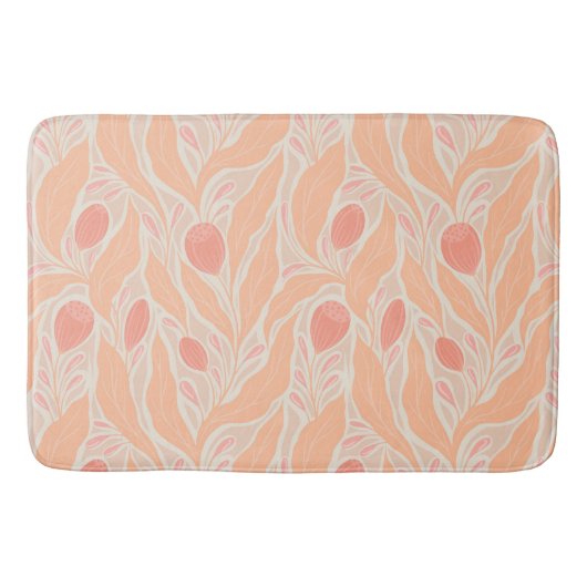 花柄 バスマット (正面)