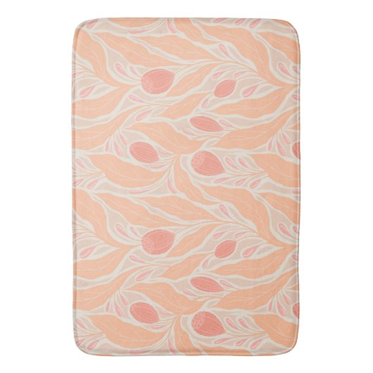 花柄 バスマット (正面縦)