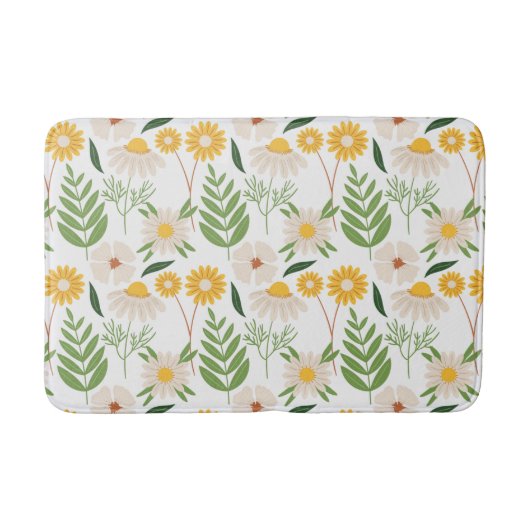 花柄 バスマット (正面)