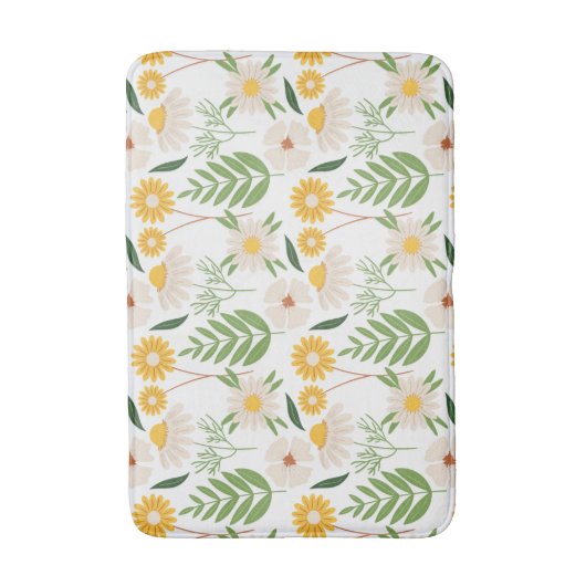 花柄 バスマット (正面縦)