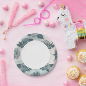 花柄(バラ) ペーパープレート (パーティー)