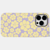 花柄 – パステルイエローとパープル Case-Mate iPhoneケース (裏面 (横))