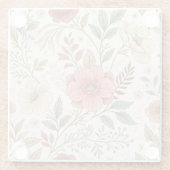 花柄 パステルカラー ママ ガラスコースター (裏面)