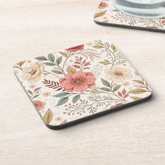 花柄 パステルカラー ママ コースター (左側)