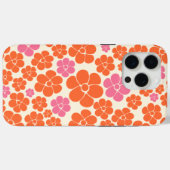 花柄 – ピンク、オレンジ、クリーム Case-Mate iPhoneケース (裏面 (横))