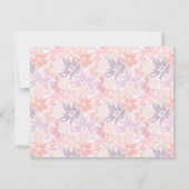 花柄 ピンク＆パープル ありがとう ステーショナリー 招待状 (裏面)