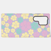 花柄 – ピンク、黄、紫、緑 SAMSUNG GALAXYケース (裏面横)