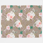 花柄 フリースブランケット (正面(横))