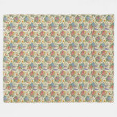 花柄 フリースブランケット (正面(横))