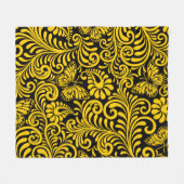 花柄 フリースブランケット (正面(横))