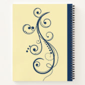 花柄、フローラ組版ノート ノートブック (裏面)