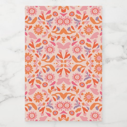 花柄 フードラベル (シングルラベル)