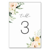 花柄 ブラッシュ ピーチ グリーネリー モダン テーブルナンバー (裏面)