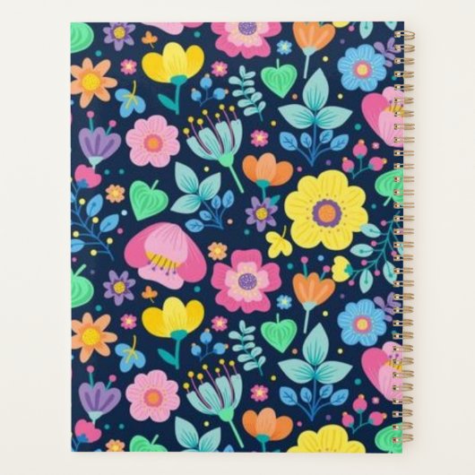 花柄 プランナー手帳 (裏面)