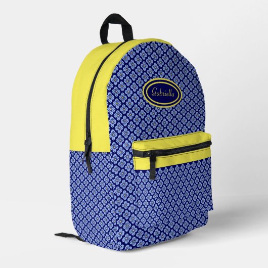 花柄 プリントバックパック (裏面左端)