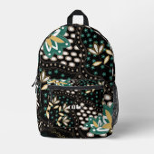 花柄 プリントバックパック (正面)