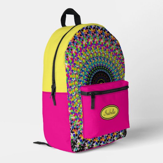 花柄 プリントバックパック (裏面左端)