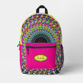 花柄 プリントバックパック (正面)