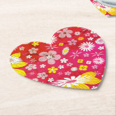 花柄 ペーパーコースター (アングル)