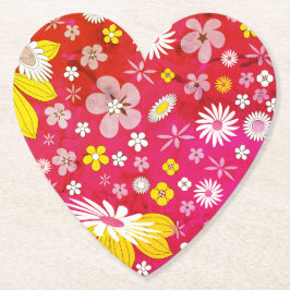 花柄 ペーパーコースター