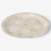 花柄 ペーパープレート (アングル)