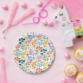 花柄 ペーパープレート (パーティー)