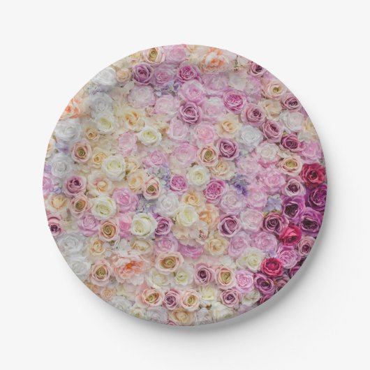 花柄 ペーパープレート (正面)