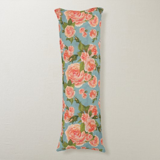 花柄 ボディピロー (正面縦)