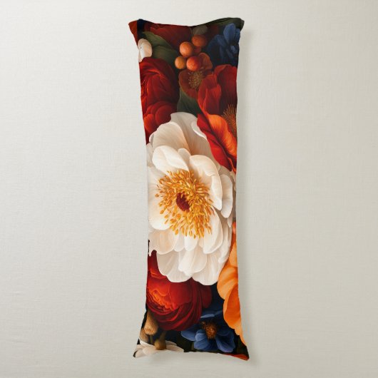 花柄 ボディピロー (正面縦)
