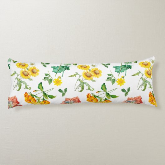 花柄 ボディピロー (裏面)