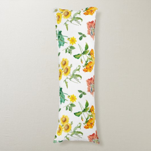 花柄 ボディピロー (正面縦)