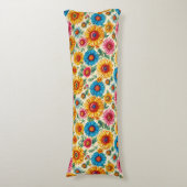 花柄 ボディピロー (正面縦)