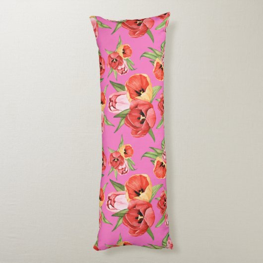 花柄 ボディピロー (裏面 (縦))