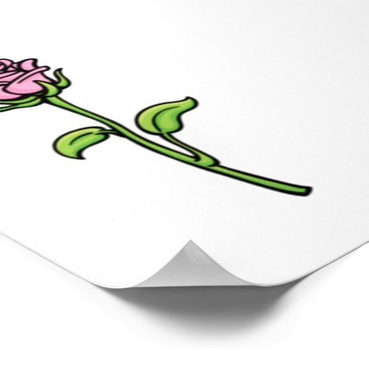 花柄 ポスター (角)