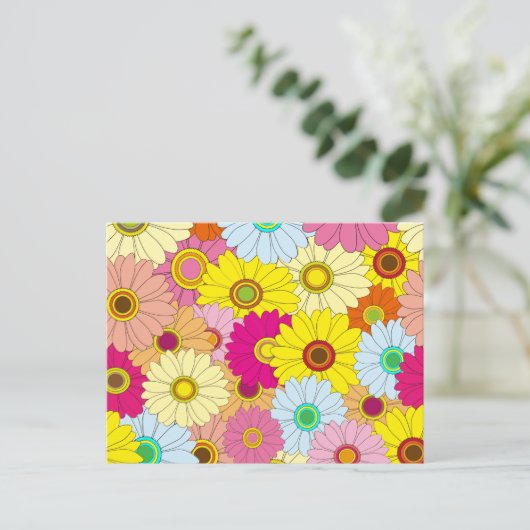 花柄 ポストカード (スタンド正面)