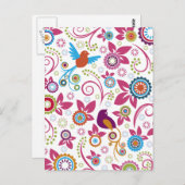 花柄 ポストカード (正面/裏面)