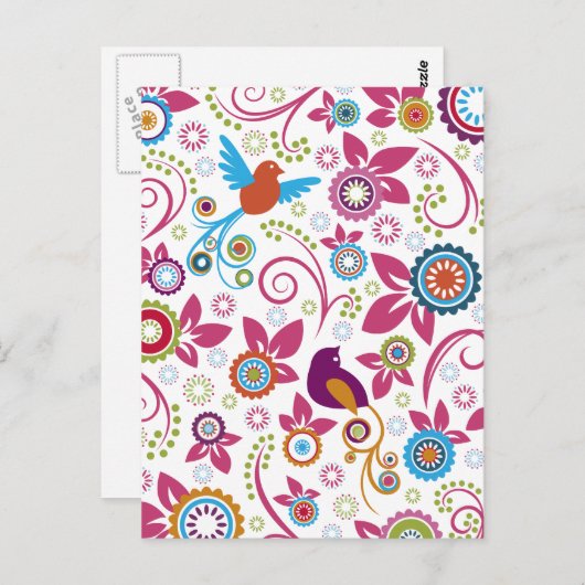 花柄 ポストカード (正面/裏面)