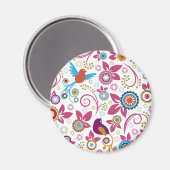 花柄 マグネット (正面/裏面)