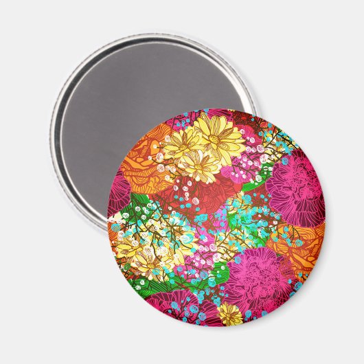 花柄 マグネット (正面/裏面)